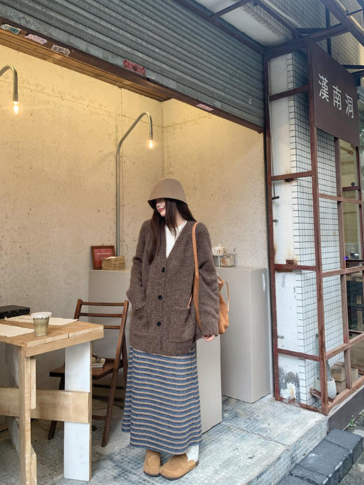 【149元任选2件】现货！韩系撞色条纹针织半身裙 商品图5