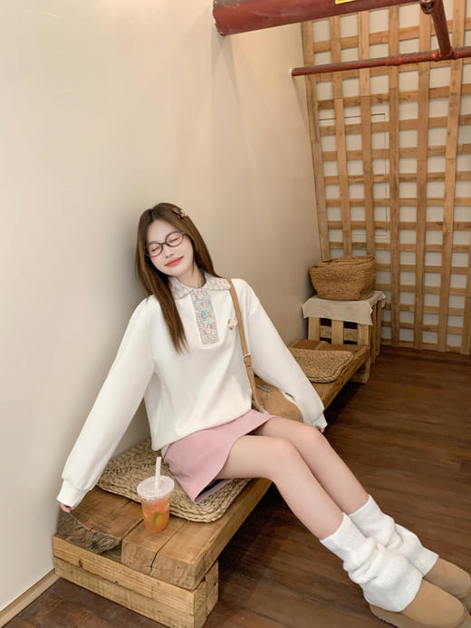 <曾小咸推荐>现货秒杀 ！微信超特价！韩系彩色翻领加绒卫衣 日常209.99 立减120 秒杀89.99！！ 商品图13