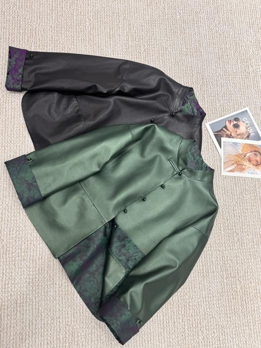 伯妮斯茵 | 轻奢复古 双色双面穿 真皮外套 桑蚕丝外套 宽松落肩版型 气质出游款 SZ6P21 商品图1