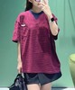 女款条纹短袖T恤ho020 商品缩略图3