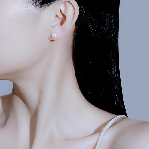 樱舞系列S925银 Akoya珍珠耳饰 6.5-7mm 商品图0