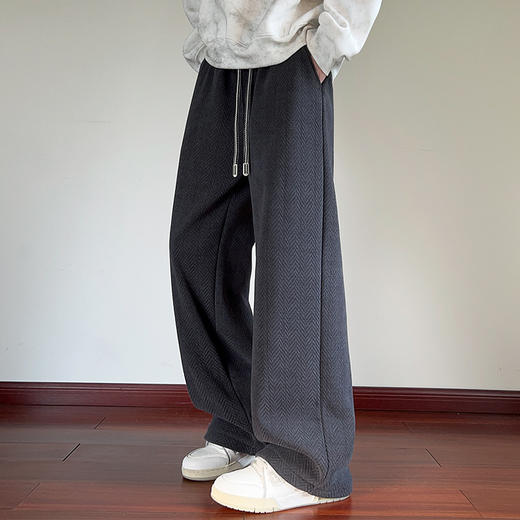 【YW】无忧购休闲裤男秋冬季加厚卫裤宽松直筒运动裤加绒裤子833（截单后3-5天发货） 商品图3
