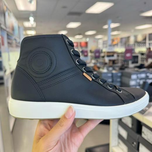 到手价1099元 ECCO爱步高帮鞋平底休闲鞋袜子鞋真皮板鞋女 柔酷7号 38码 美国代购，无中文标签，介意慎拍 商品图2