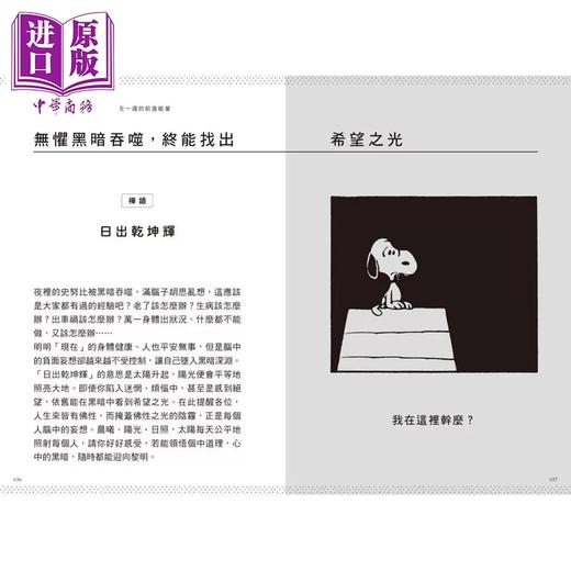 【中商原版】今天 就顺其自然吧 别担心今天是否世界末日  SNOOPY史努比的定心禅智慧  查尔斯 M 舒兹 三采文化 港台原版 商品图4
