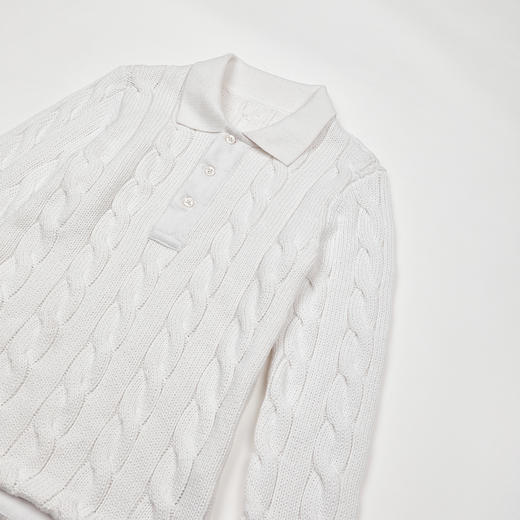 ROMI STUDIO“简约老钱”高智感麻花纹理polo领针织长袖 RWDSSU2248 商品图3