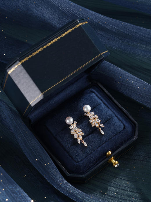 子佩集【穗穗静好】银S925珍珠惜王妃耳钉【W0320】6mm珠双色麦穗2601 商品图8