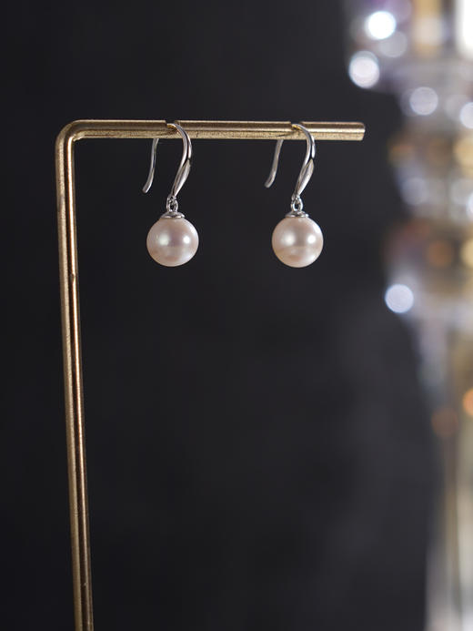 子佩集【月华柔情】银S925珍珠惜王妃耳环【YE1018】8mm珠双色单珠2601 商品图8