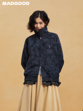 马得工地/MDGDWT111117/可拆卸格纹皮衣