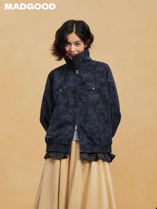 马得工地/MDGDWT111117/可拆卸格纹皮衣 商品图0