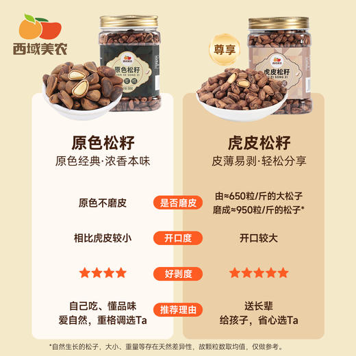 【甄选】内购西域美农原色松子500g（送夹子） 2025新货松子 配料干净 松香浓郁 商品图1
