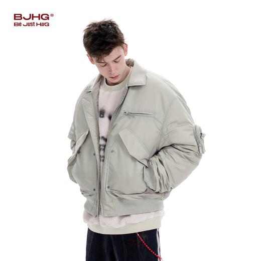 BJHG不计后果夹克羽绒服男款冬季潮牌2024新款90白鸭绒设计感外套 商品图3