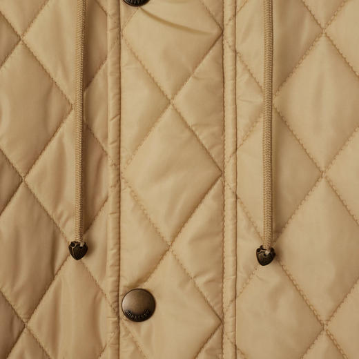 BURBERRY 巴宝莉 女士马术骑士设计标签绗缝尼龙派克大衣棉服 卡其色 8105108 B8626 商品图2