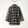 西子/苏力羊毛拉绒条纹毛呢大衣/DYYF0520 商品缩略图2