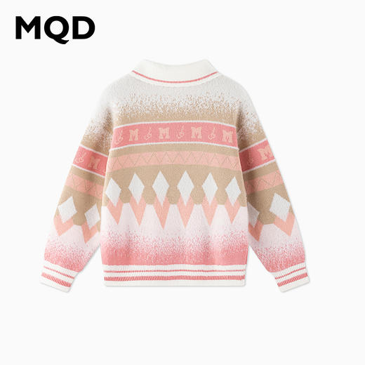 【秒2】【MQD】女童冬季舒适柔软潮酷渐变翻领针织衫 商品图4