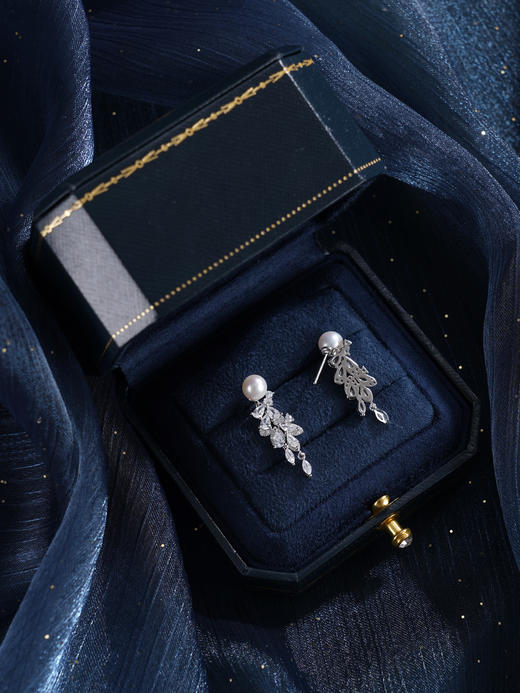 子佩集【穗穗静好】银S925珍珠惜王妃耳钉【W0320】6mm珠双色麦穗2601 商品图4