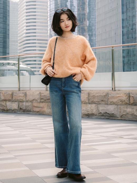 无缝一体26支纯羊毛拉绒圆领毛衫FCG1WST058 商品图12