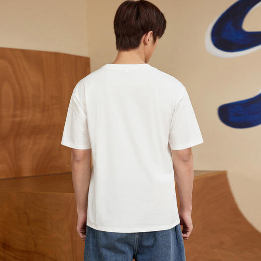 GXG男装夏季时尚简约字母休闲百搭男士圆领短袖t恤K&C 商品图7