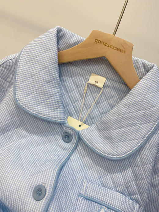 松植屋《萌小兔》女款空气棉加厚套装冬季空气层夹棉睡衣家居服 商品图10