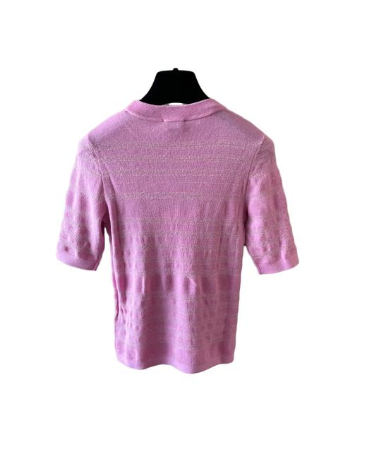 女款羊绒条纹短袖针织衫fe025 商品图1