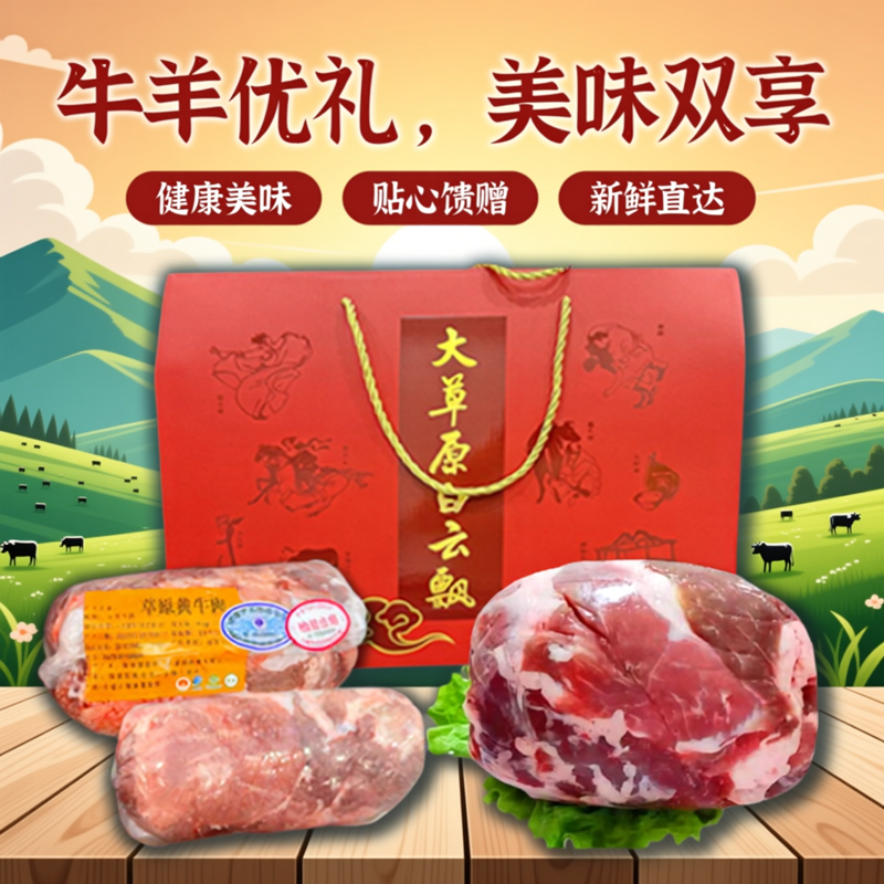 内蒙 牛羊优礼5kg（羊腿肉+黄牛肉）