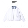 261300601SDSA男士秋冬新款痞帅男装简约宽松拼接撞色翻领夹克外套百搭时尚 商品缩略图1