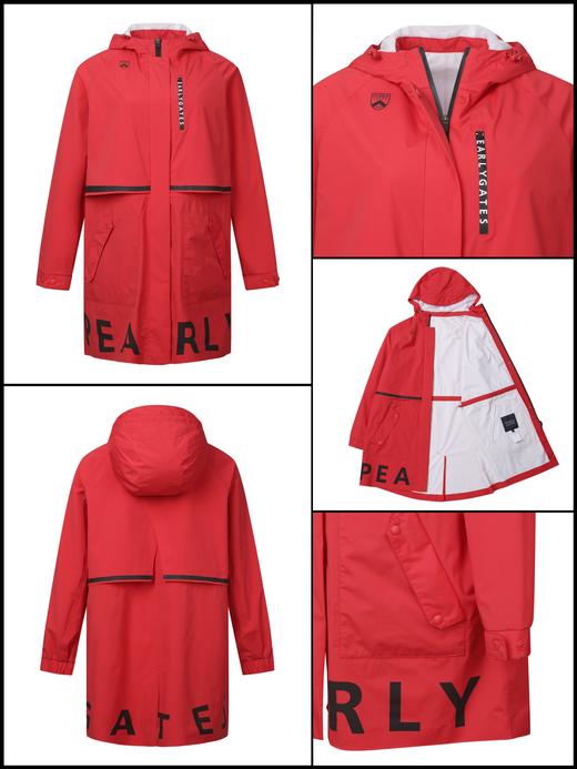 PG家新款女士长款防雨防风外套来了！绝美的一款雨衣外套，开春马上就是绵绵不绝的梅雨季节，这款单品的实用指数100%! 进口防雨面料，全身多处压胶防风工艺，非常的高端！ 商品图4