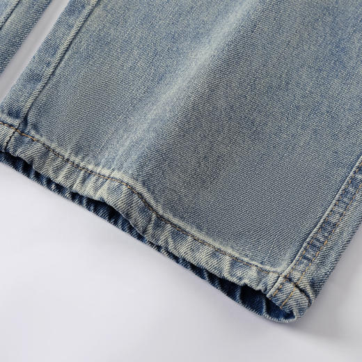 GXG男装秋季时尚潮流破洞款男士百搭牛仔休闲直筒长裤K&C 商品图9