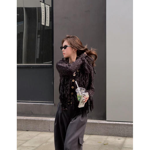 现货 微醺流苏 初春氛围感 杂色编织毛衣 商品图1