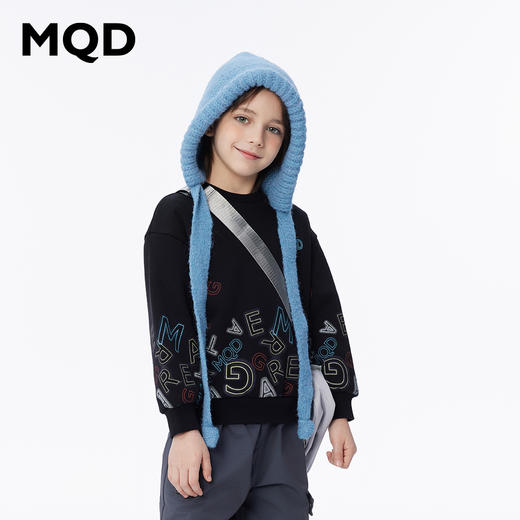 【秒3】【MQD】男童冬季潮酷字母保暖舒适休闲圆领卫衣 商品图2