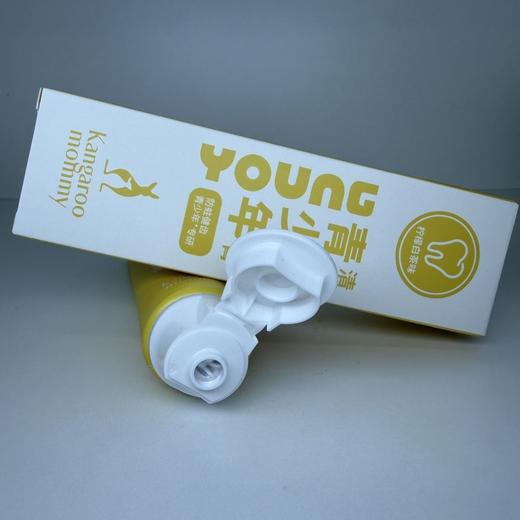 袋鼠妈妈儿童牙膏防蛀防龋齿换牙青少年牙膏清洁口腔护龈减少牙垢柠檬白茶100g 商品图5