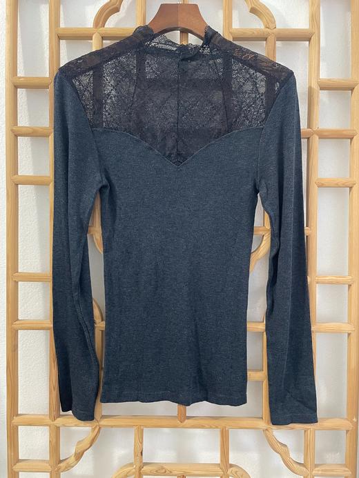 「断码清仓」精品发热纱半高领蕾丝打底衫 L码  ZFYY313 商品图1