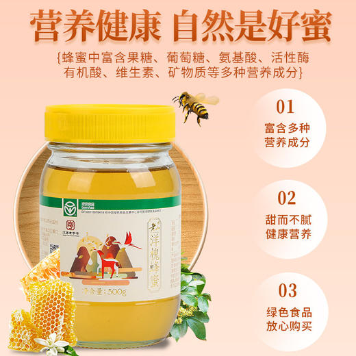 老山绿色洋槐蜂蜜500g*2瓶礼盒 商品图1