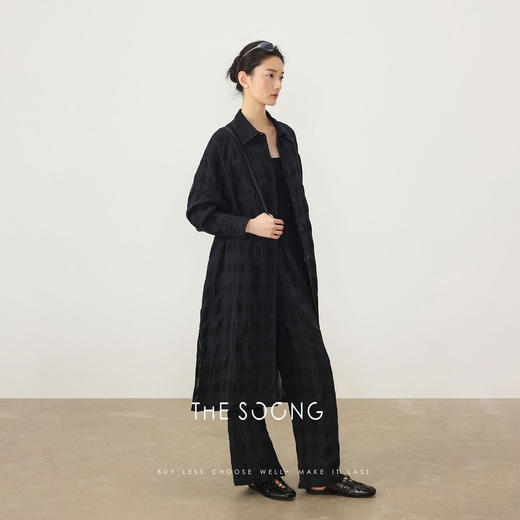 THESOONG|26s早春新款麻棉对条格纹立裁线条感时尚套装8533/8534 商品图2