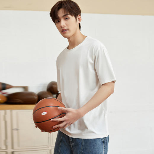 GXG男装夏季时尚简约字母休闲百搭男士圆领短袖t恤K&C 商品图5