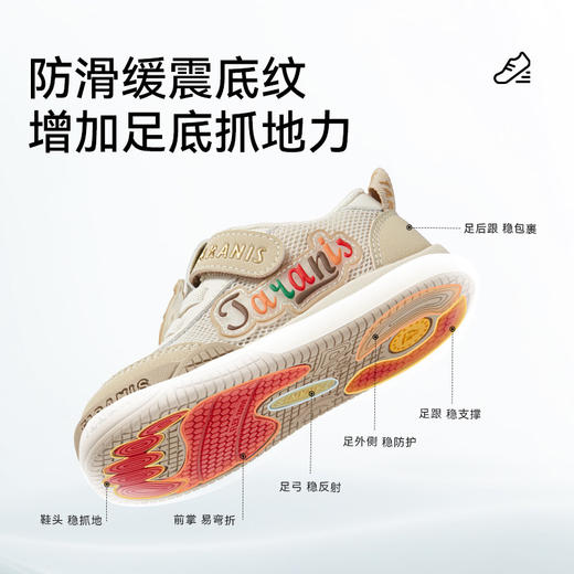 泰兰尼斯212童鞋春季新款学步鞋男宝宝面包鞋防滑女童包头机能鞋T01T6A8552 商品图4