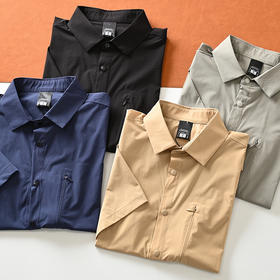 梭织速干面料！2026夏季男士通勤百搭商务休闲短袖衬衫上衣男款