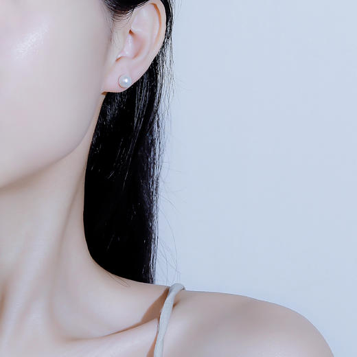 樱舞系列S925银 Akoya珍珠耳饰 6.5-7mm 商品图6