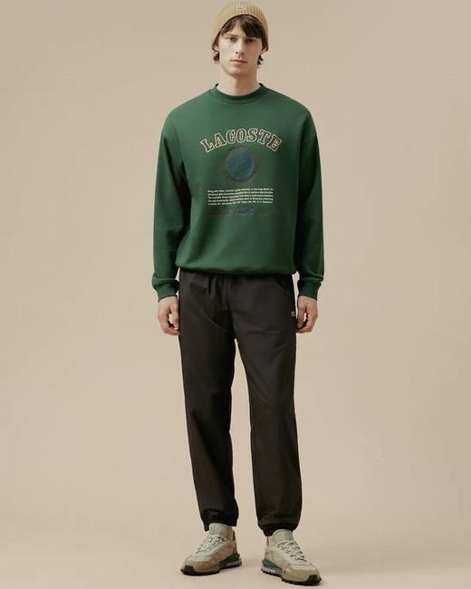 【6.6折】5楼LACOSTE法国鳄鱼男装25秋季新款时尚印花落肩长袖宽松卫衣|SH5888-10-132吊牌价1490惊爆价990 商品图0
