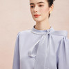 RE253斯尔丽2026春季新款光泽感高级感飘带长袖职业通勤优雅纯色衬衫 商品缩略图2