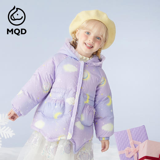 【秒1】【MQD】女童冬季梦幻花版三防羽绒服 商品图0