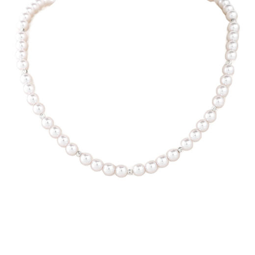 三彩2026新款曼塔玫瑰浅粉色珍珠项链法式优雅浪漫极简锁骨链女 商品图3