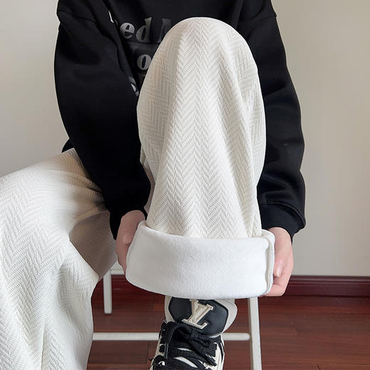 【YW】无忧购休闲裤男秋冬季加厚卫裤宽松直筒运动裤加绒裤子833（截单后3-5天发货） 商品图6