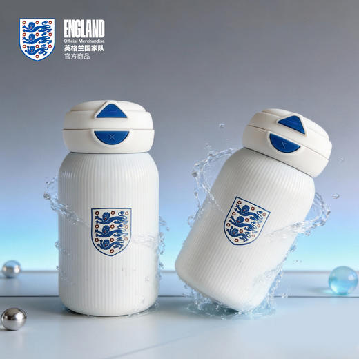 【官方正版】英格兰国家队 | 白色队徽迷你保温杯便携小水杯 商品图1