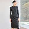 IWY/高级感灰色职场穿搭立领收腰西装套装女修身商务正装职业装J26CS271 商品缩略图2