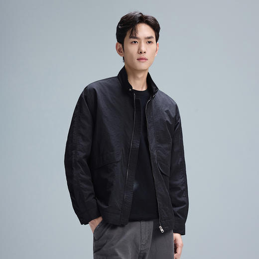 GXG男装25秋季时尚潮流简约翻领夹克宽松舒适百搭休闲男士外套K&C 商品图2