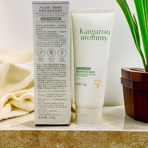 袋鼠妈妈洗面奶青少年安肌清透雪泥洁面乳氨基酸控油细腻清爽正品100g 商品图8