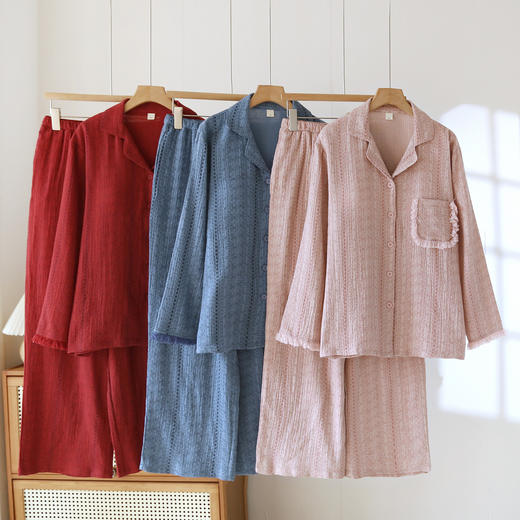 新款品牌正品假日胸垫流苏浪漫A级棉纱家居服睡衣 商品图13