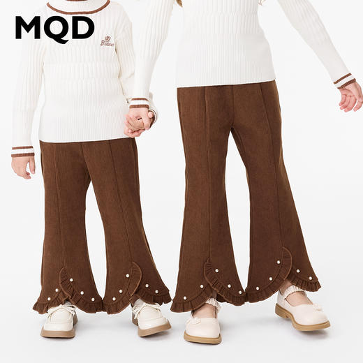 【秒3】【MQD】女童冬季甜美可爱花边休闲针织长裤 商品图1