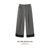 BJHG不计后果设计感拼接休闲西裤男款秋冬休闲宽松直筒阔腿西装裤 商品缩略图1