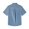 GXG男装25夏季经典胸前口袋设计日常休闲百搭翻领短袖牛仔衬衫K&C 商品缩略图1